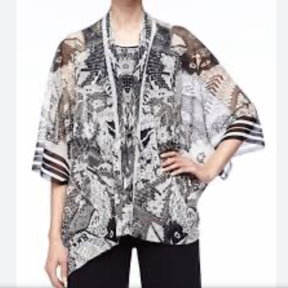 FUZZI Mesh Kimono Cardigan made in Italy Sm